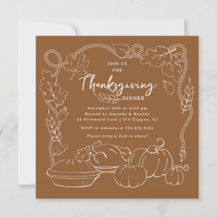 Convite para Janto Rustic Thankaking