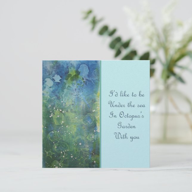 Convite para Jardim de Octopus (Em pé/Frente)