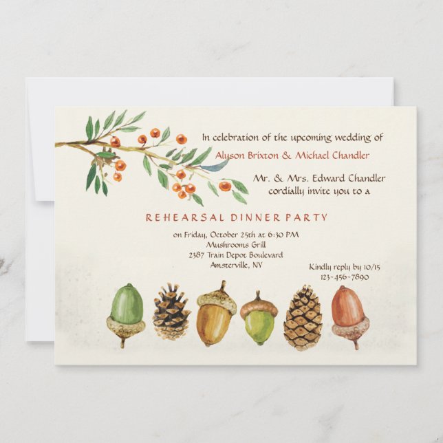 Convite para Jardim do outono (Frente)