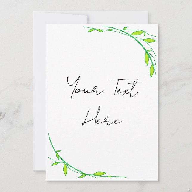 Convite para Jardim Verde (Frente)