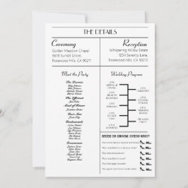 Convite para Jornais de Casamento com Programa