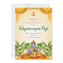 convite para katha de Satya Narayan pooja Satyanar