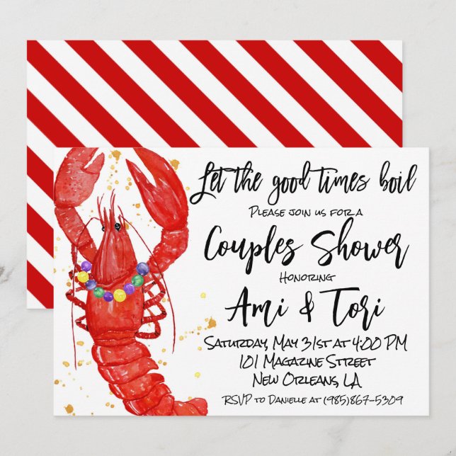 Convite para Lagostim de Carnaval (Frente/Verso)
