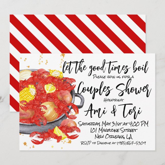 Convite para Lagostins de Carnaval (Frente/Verso)