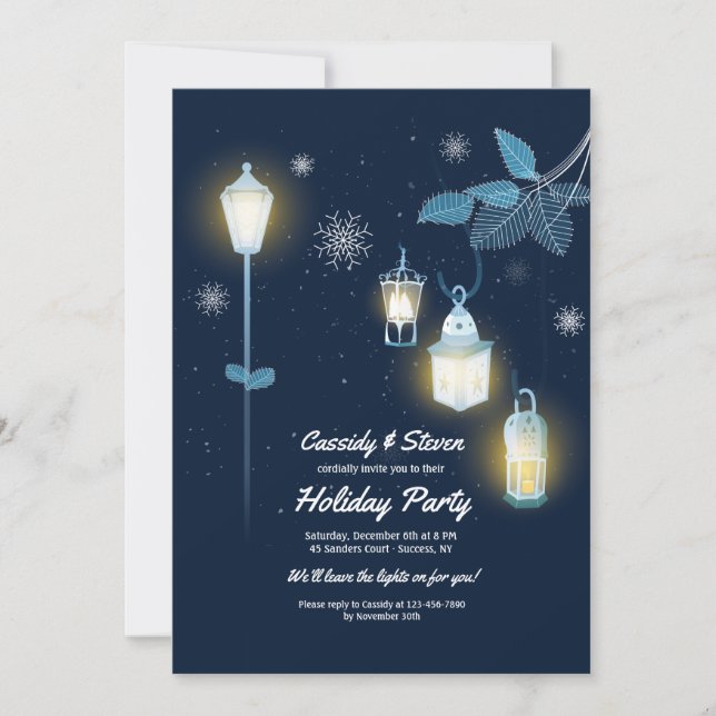 Convite para Lanters de inverno (Frente)