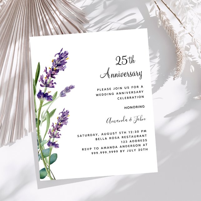 convite para lavanda de aniversário de casamento (Criador carregado)