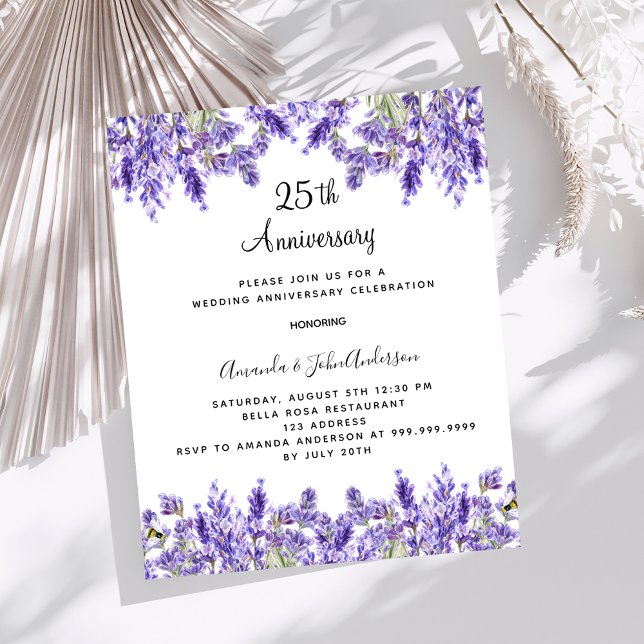 convite para lavanda de aniversário de casamento (Criador carregado)