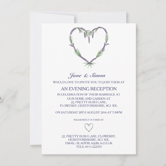 Convite para Lavanda de Casamento de Coração à Noi (Frente)