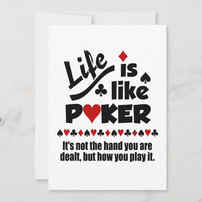 Convite para Life Like Poker (Frente)