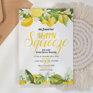 Convite para Limão de Chá de panela de compressão 