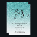 Convite para Literatura do Ombre Azul aniversário<br><div class="desc">Este convite de aniversário brilhante de Ombre Azul apresenta uma brilho suave e um título de tipografia ousado. Adicione seu texto personalizado usando o formulário modelo. Opções adicionais para texto e layout estão disponíveis se você optar por personalizar ainda mais.</div>
