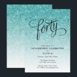 Convite para Literatura do Ombre Azul aniversário<br><div class="desc">Este convite de aniversário brilhante de Ombre Azul apresenta uma brilho suave e um título de tipografia ousado. Adicione seu texto personalizado usando o formulário modelo. Opções adicionais para texto e layout estão disponíveis se você optar por personalizar ainda mais.</div>