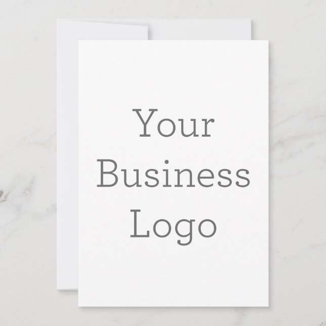 Convite simples, Tamanho: 12,7 cm x 17,8 cm, Papel: Fosco, Canto: Quadrado, Envelopes: Branco, Qualidade de impressão: Padrão (Frente)