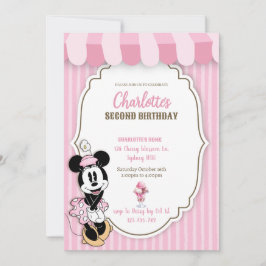 convite para loja de sorvetes da Minnie Clássica 