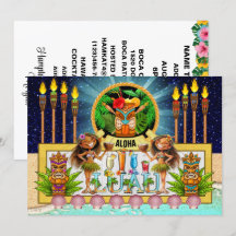 Convite para LUAU - Ver no Verso