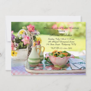 Convite para Luncheon de Configuração de Jardim
