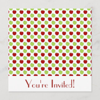 Convite para Maçãs Vermelhas e Verdes