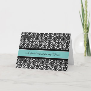Convite para Madrinha de casamento de Tedal Damask