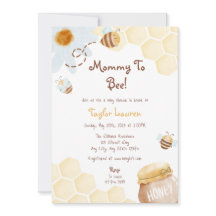 Convite para mamães de abelhas