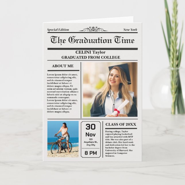 Convite para manutenção de notícias de graduação - (Frente)