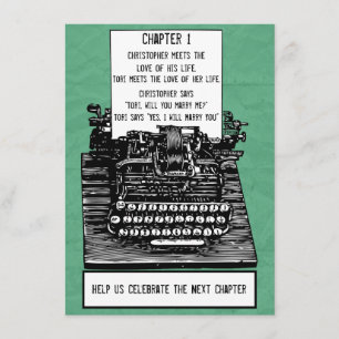 Convite para Máquina de Digitalização Vintage