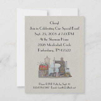 Convite Para Máquinas De Costurar Movimentadas À M