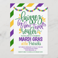 Convite para Mardi Gras