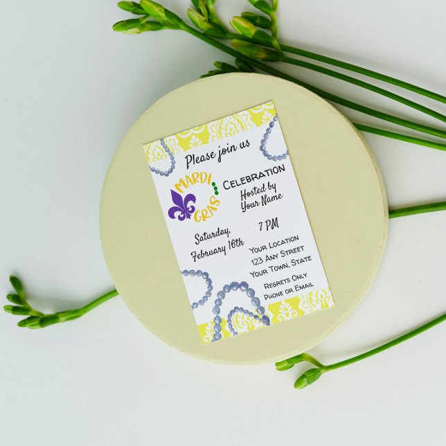 Convite para Mardi Gras (Criador carregado)