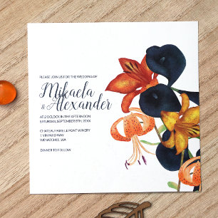 Convite para Marinho Azul e Casamento Dourado
