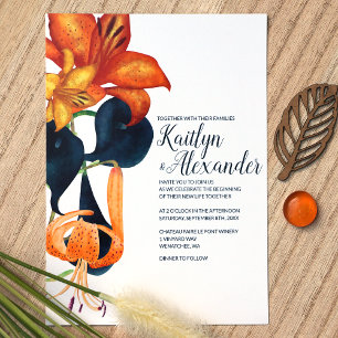 Convite para Marinho Azul e Casamento Dourado