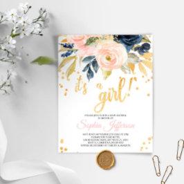 Convite para Marinho,  e Chá de fraldas Dourado