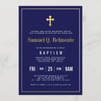 Convite para Marinhos Escuros Baptism
