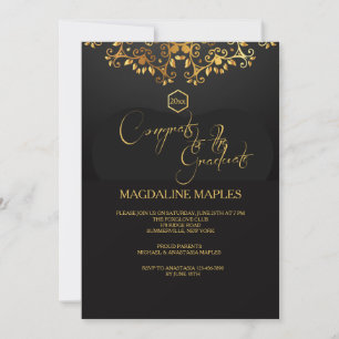 Convite para Marquee Dourado