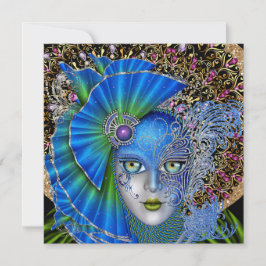 Convite para mascarada Mardi Gras