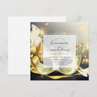 Convite para mascarada Quinceañera