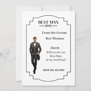 Convite para Melhor Homem de Casamento
