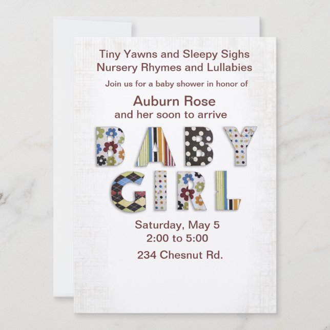 Convite para Menina (Frente)