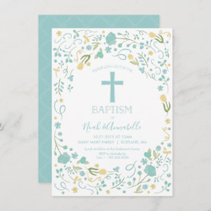 Convite para Menino e/ou Menina com Cruz