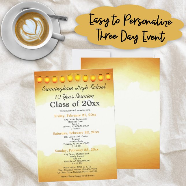 Convite para Modelo de 3 dias para Reunião de Aqua (Criador carregado)