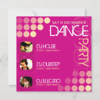 Convite para modelo de foto do DJ Dance Party do C