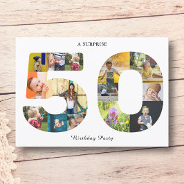 Convite para Modelo de Fotografia de 50º Aniversár