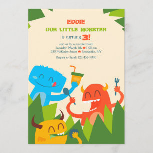 Convite para Monstros de Comida