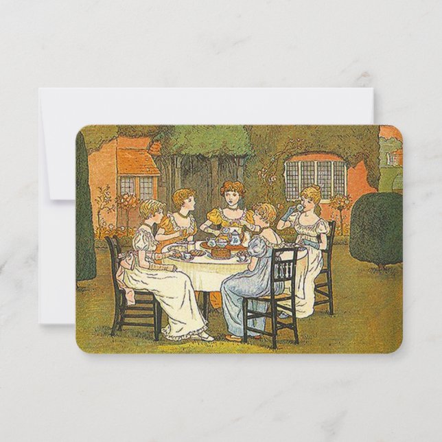 Convite Para Mulheres De Chá De Alto À Tarde (Frente)