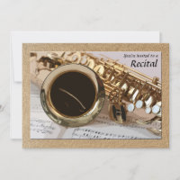 Convite para Música em Folha e Saxofone