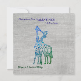 Convite para Namorados de Estilo Russo com Girafas