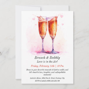 Convite para Namorados Personalizável em Brunch e 