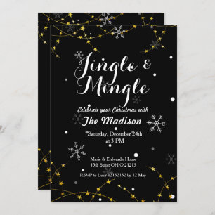 Convite para Natal de Feriado Jingle e Mingle