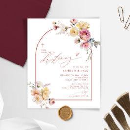 Convite para Natal do Rosa do Jardim de Orçamento