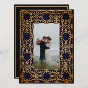 Convite para Nó Celta Tecido ouro