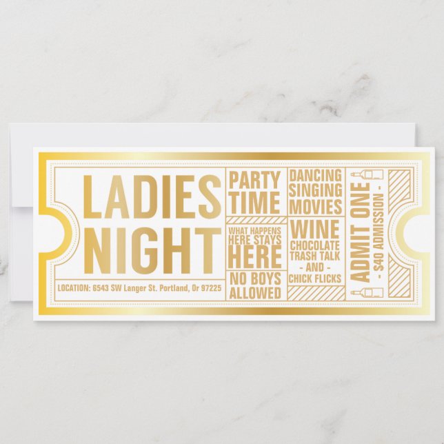 Convite para Noite das Meninas - Personalize! (Frente)